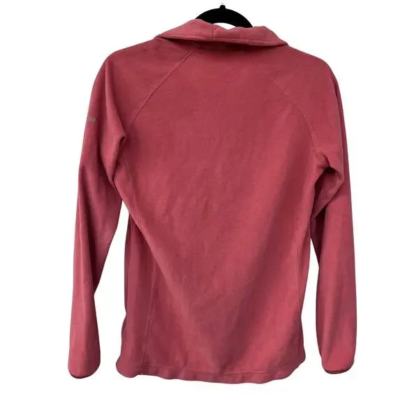 Columbia Womens Peach Fleece Quarter Zip Pullover Medium Lightweight Soft Cozy - Picture 6 of 6